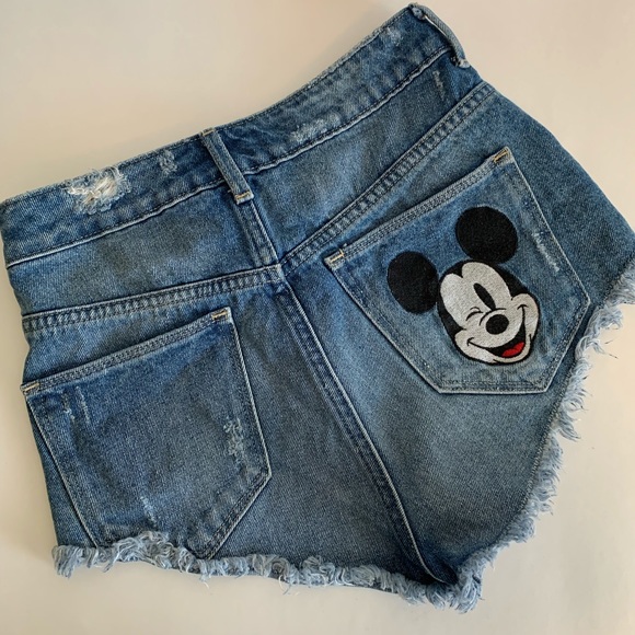 Divided Pants - Divided H&M Disney Cropped Distressed Shorts